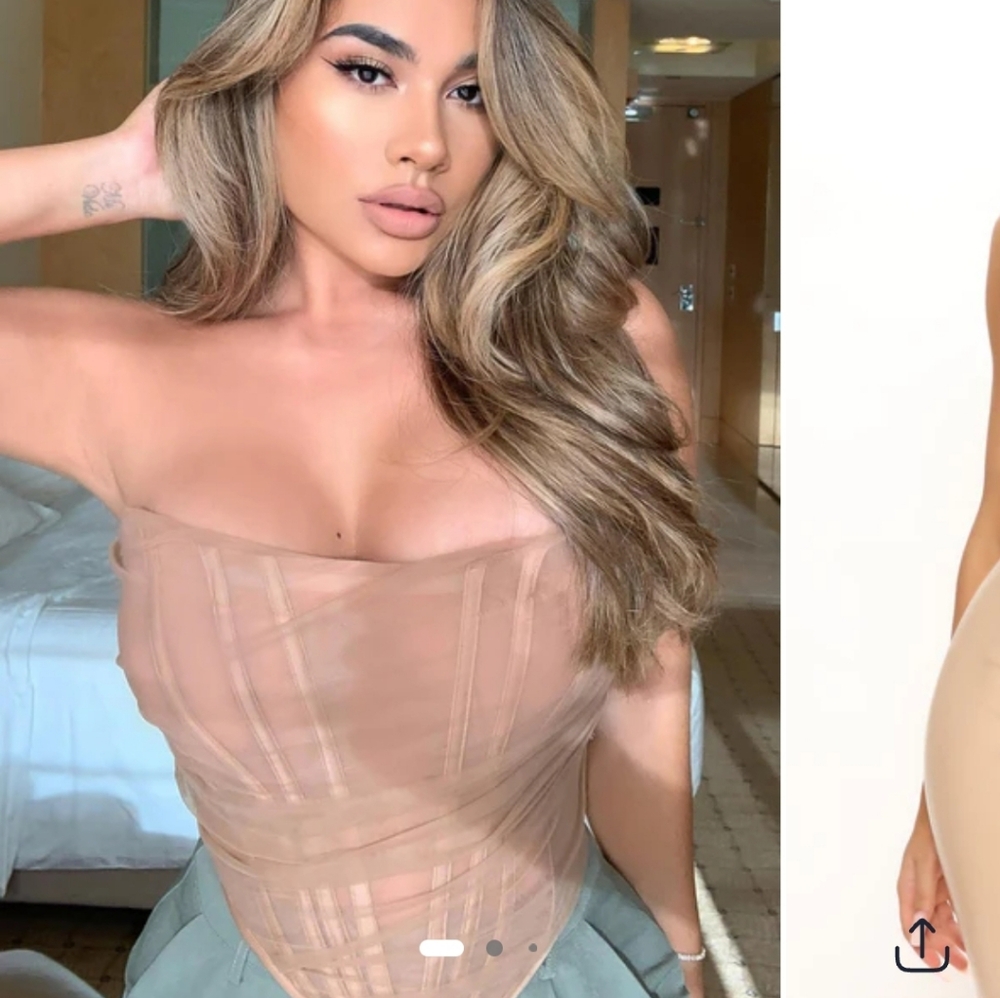 Nude Strapless Corset Top